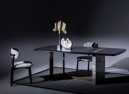 Dining room set 5 pieces. Black Modern Design Dining table with 4x Chairs Luxury